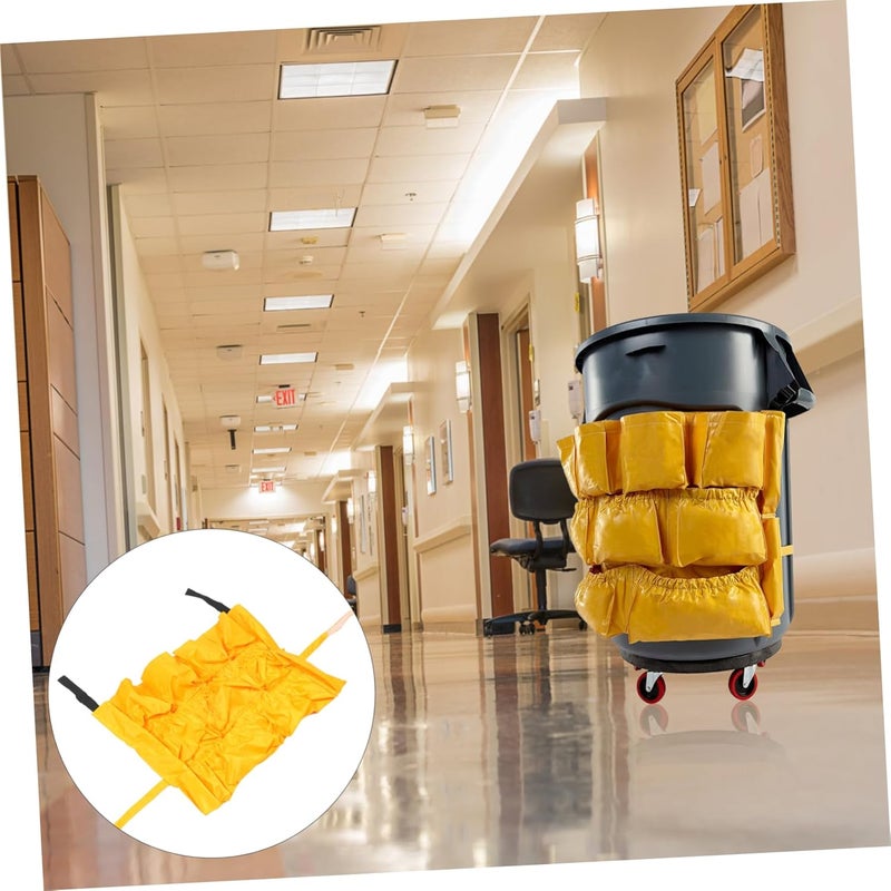 Commercial Trash Can Cover Bag Skirt Easy to Clean Vinyl Waste Bin Cleaning Tool - Image 5